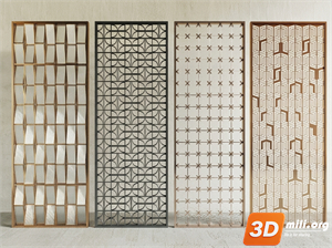 Folding screen Skp Files 